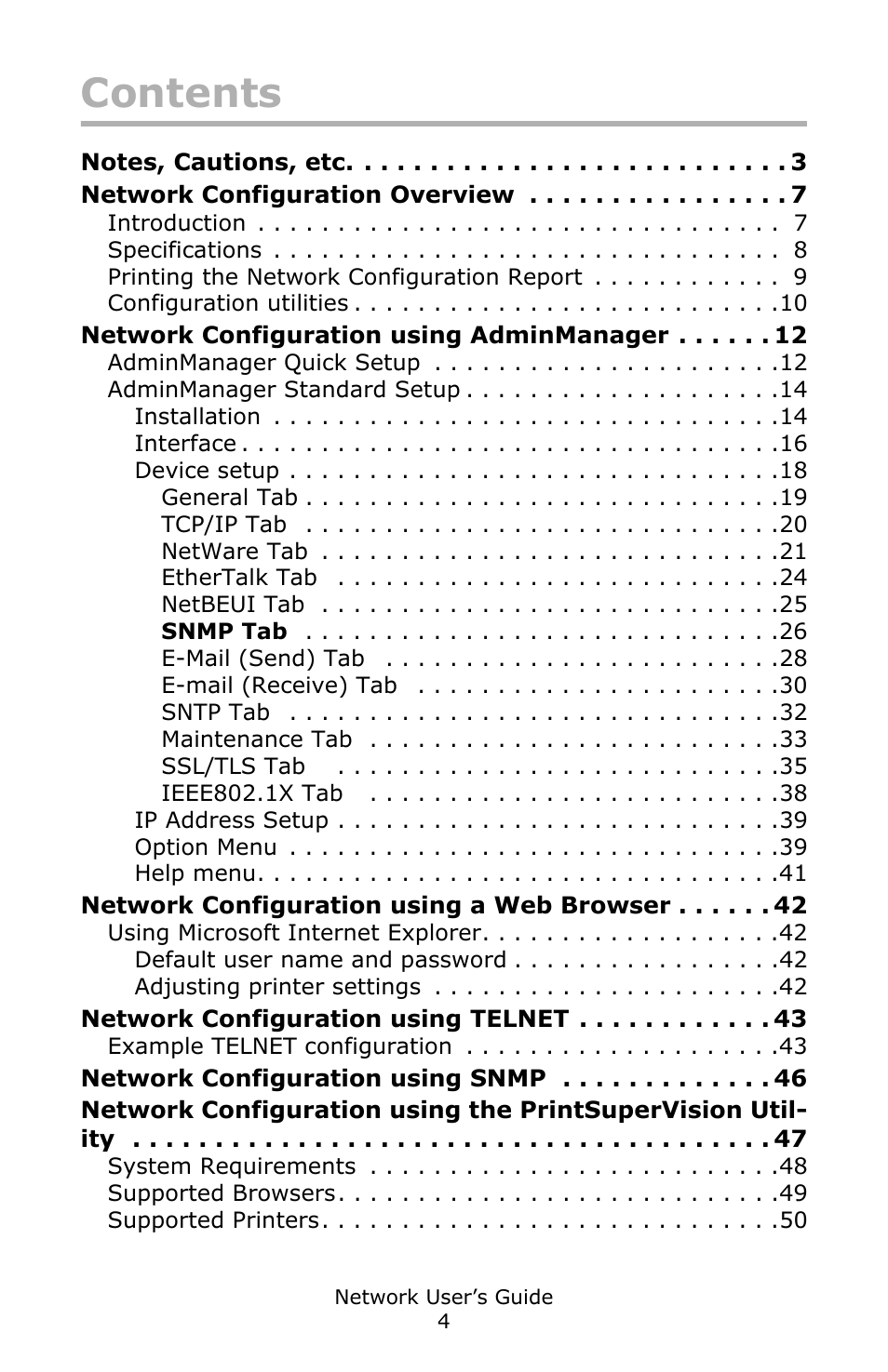 Oki C3600 User Manual | Page 4 / 95