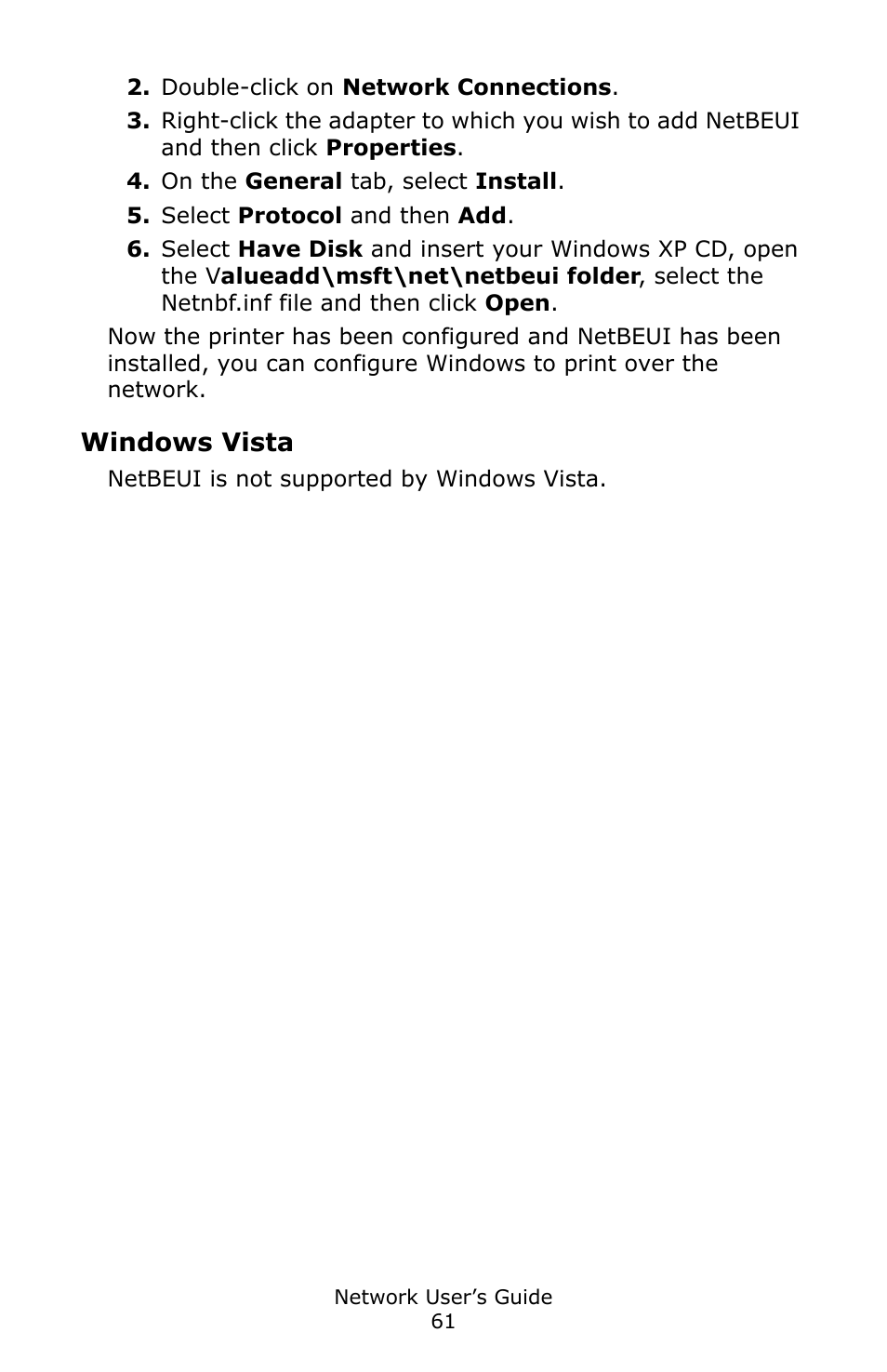 Windows vista | Oki C3600 User Manual | Page 61 / 95