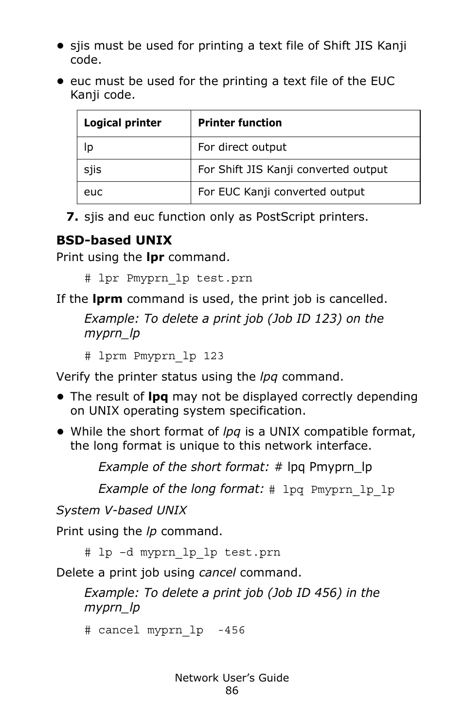 Bsd-based unix | Oki C3600 User Manual | Page 86 / 95