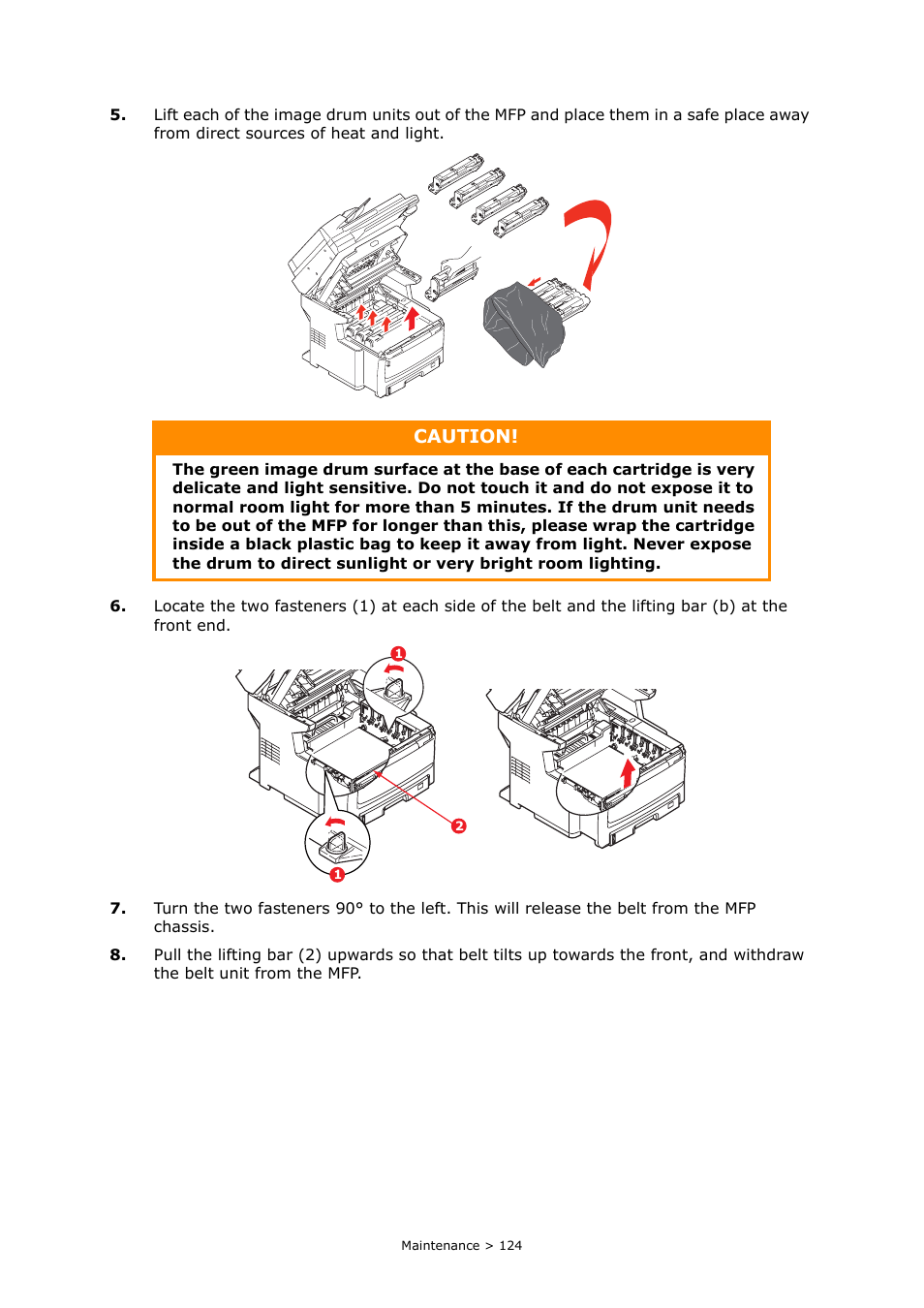 Caution | Oki MC860n MFP User Manual | Page 124 / 180