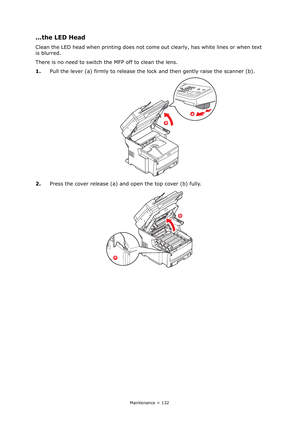 The led head | Oki MC860n MFP User Manual | Page 132 / 180