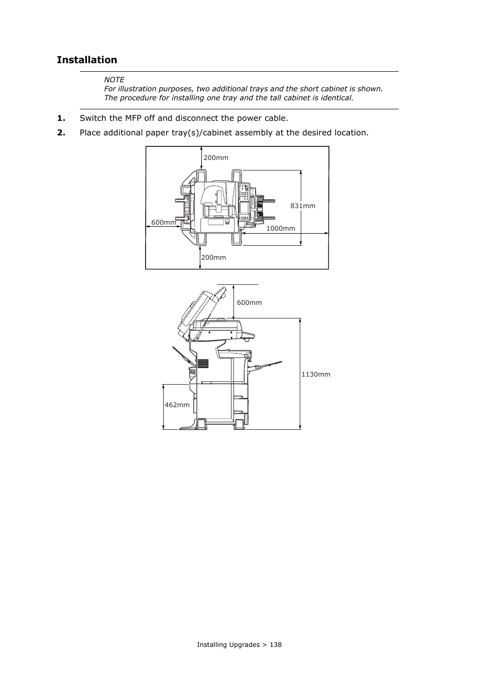 Installation | Oki MC860n MFP User Manual | Page 138 / 180