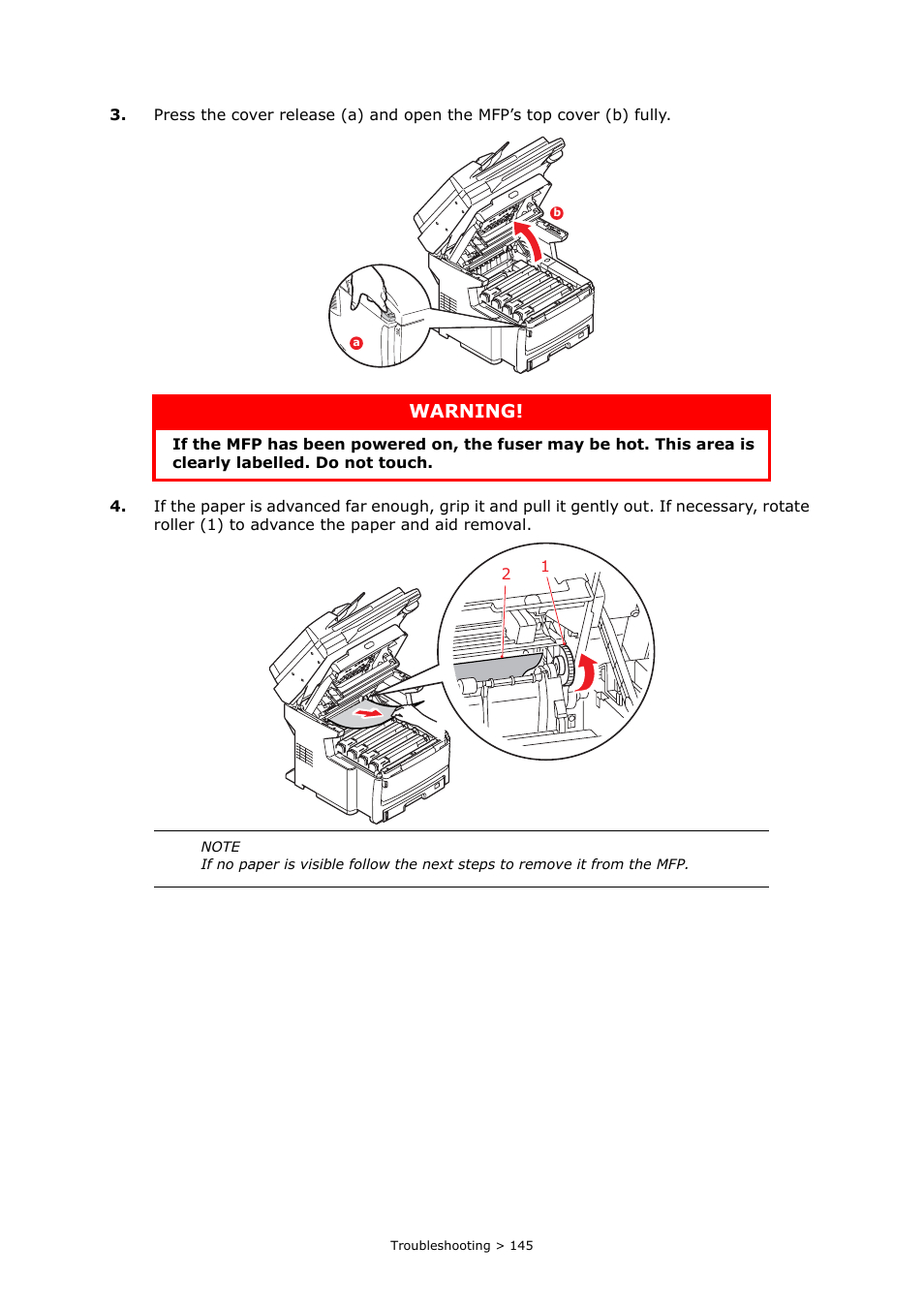 Warning | Oki MC860n MFP User Manual | Page 145 / 180