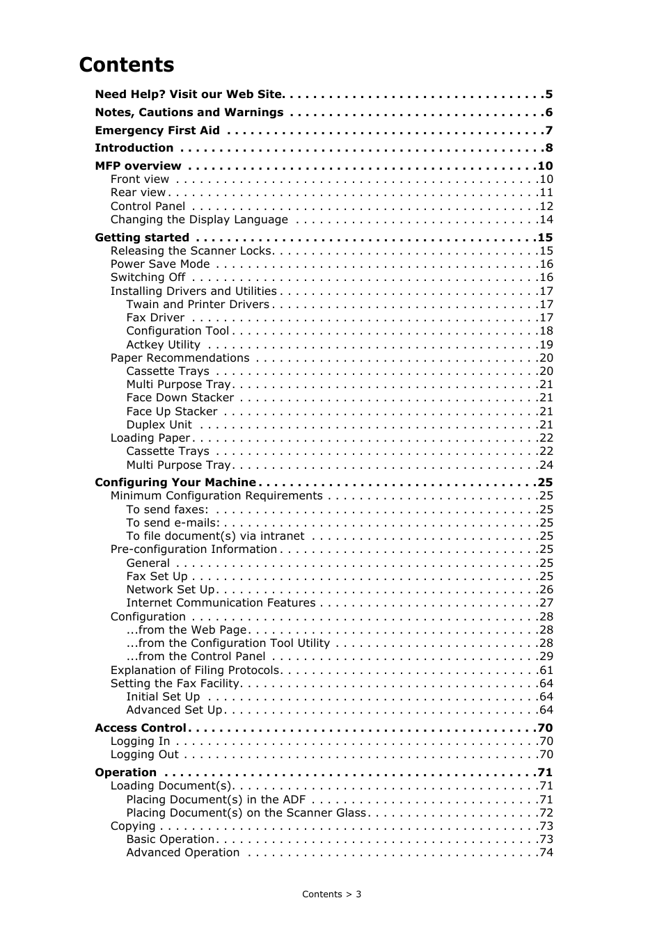 Oki MC860n MFP User Manual | Page 3 / 180