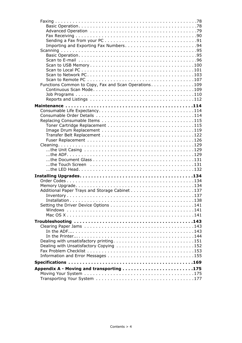 Oki MC860n MFP User Manual | Page 4 / 180