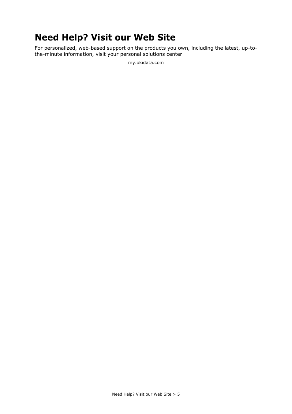 Need help? visit our web site | Oki MC860n MFP User Manual | Page 5 / 180