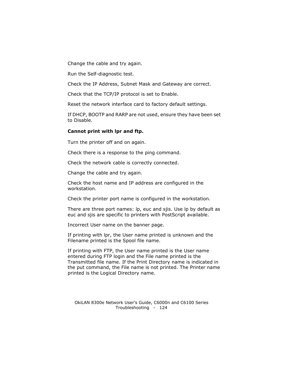 Oki 8300E C6100 User Manual | Page 124 / 129