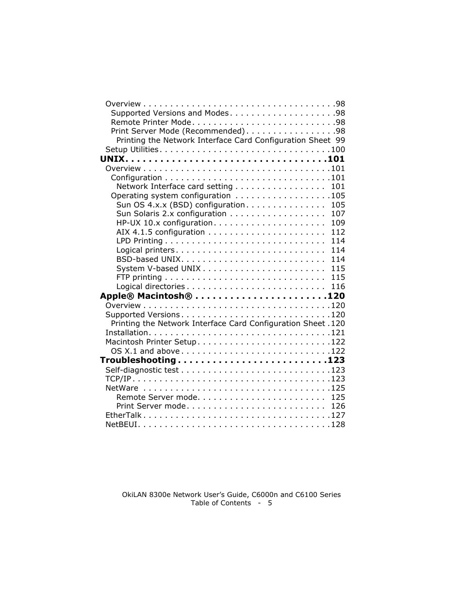 Oki 8300E C6100 User Manual | Page 5 / 129