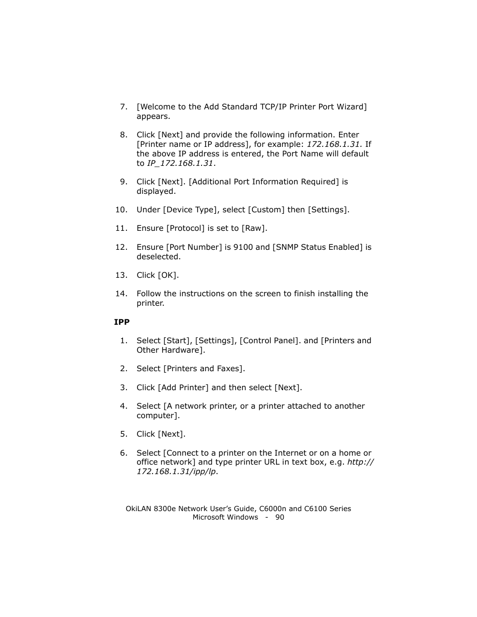 Oki 8300E C6100 User Manual | Page 90 / 129