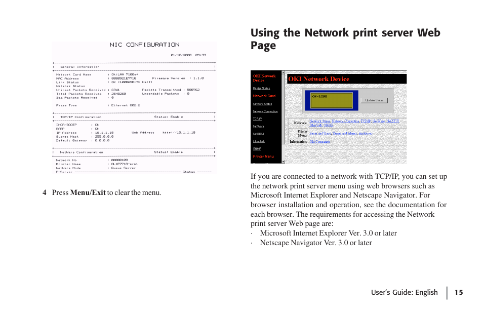 Oki lan 7100e+ User Manual | Page 15 / 50