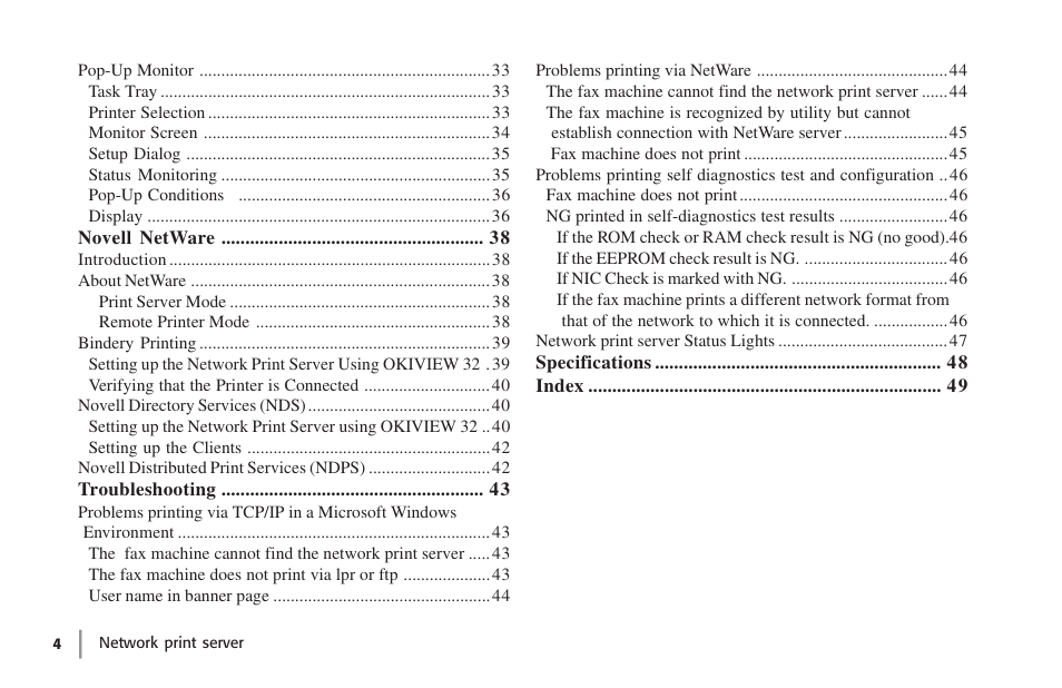 Oki lan 7100e+ User Manual | Page 4 / 50