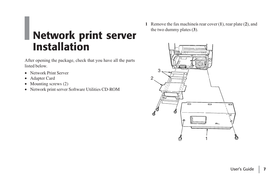 Network print server installation, Overview | Oki lan 7100e+ User Manual | Page 7 / 50