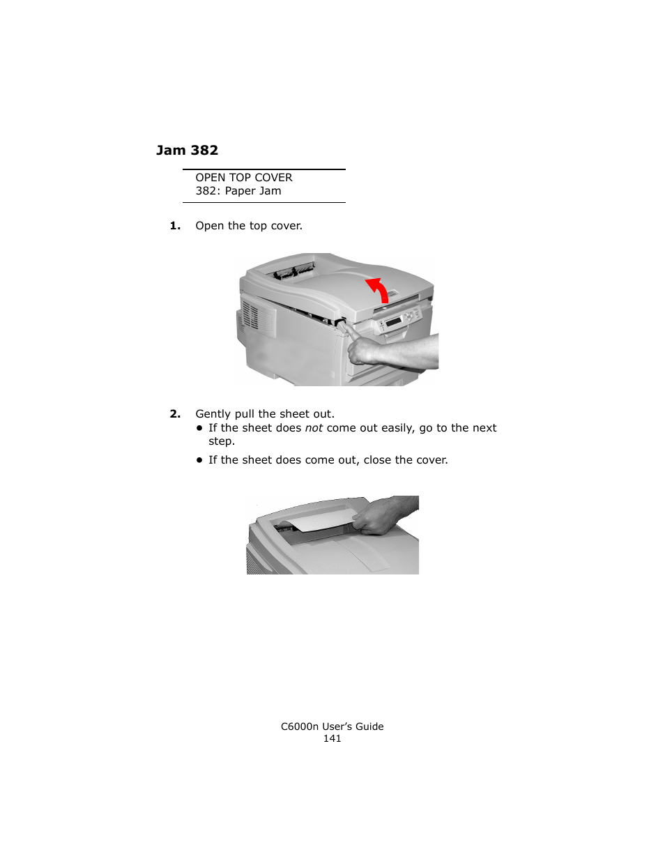 Jam 382 | Oki C 6000n User Manual | Page 141 / 324