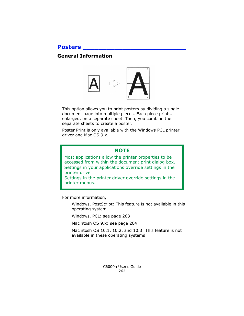 Posters, General information | Oki C 6000n User Manual | Page 262 / 324