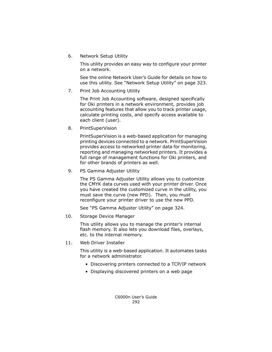 Oki C 6000n User Manual | Page 292 / 324