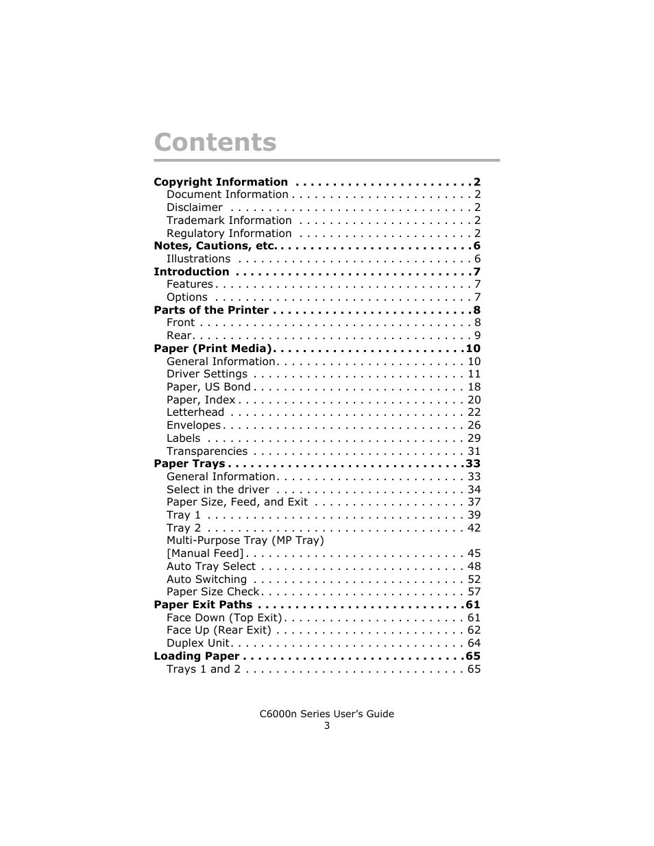 Oki C 6000n User Manual | Page 3 / 324