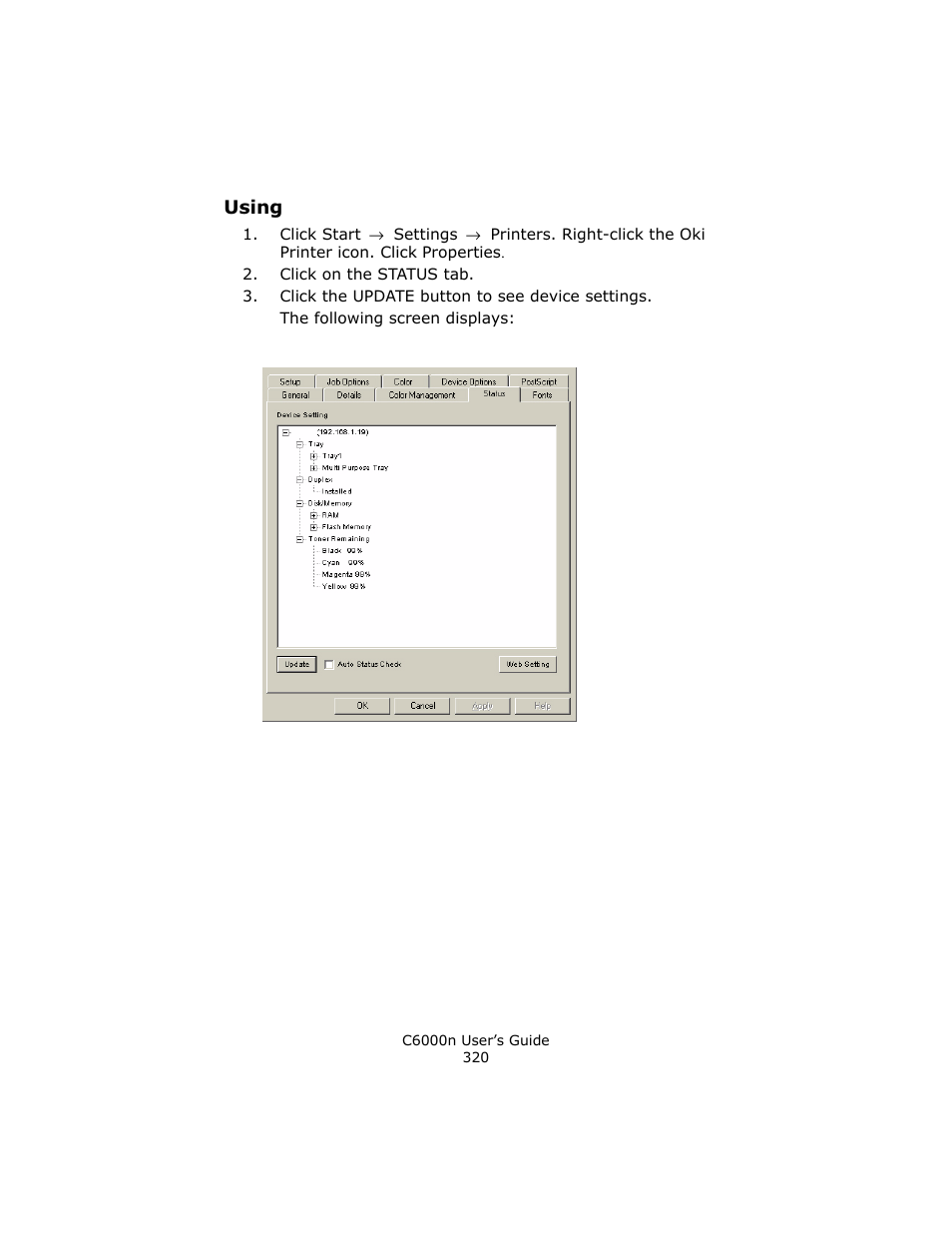 Using | Oki C 6000n User Manual | Page 320 / 324