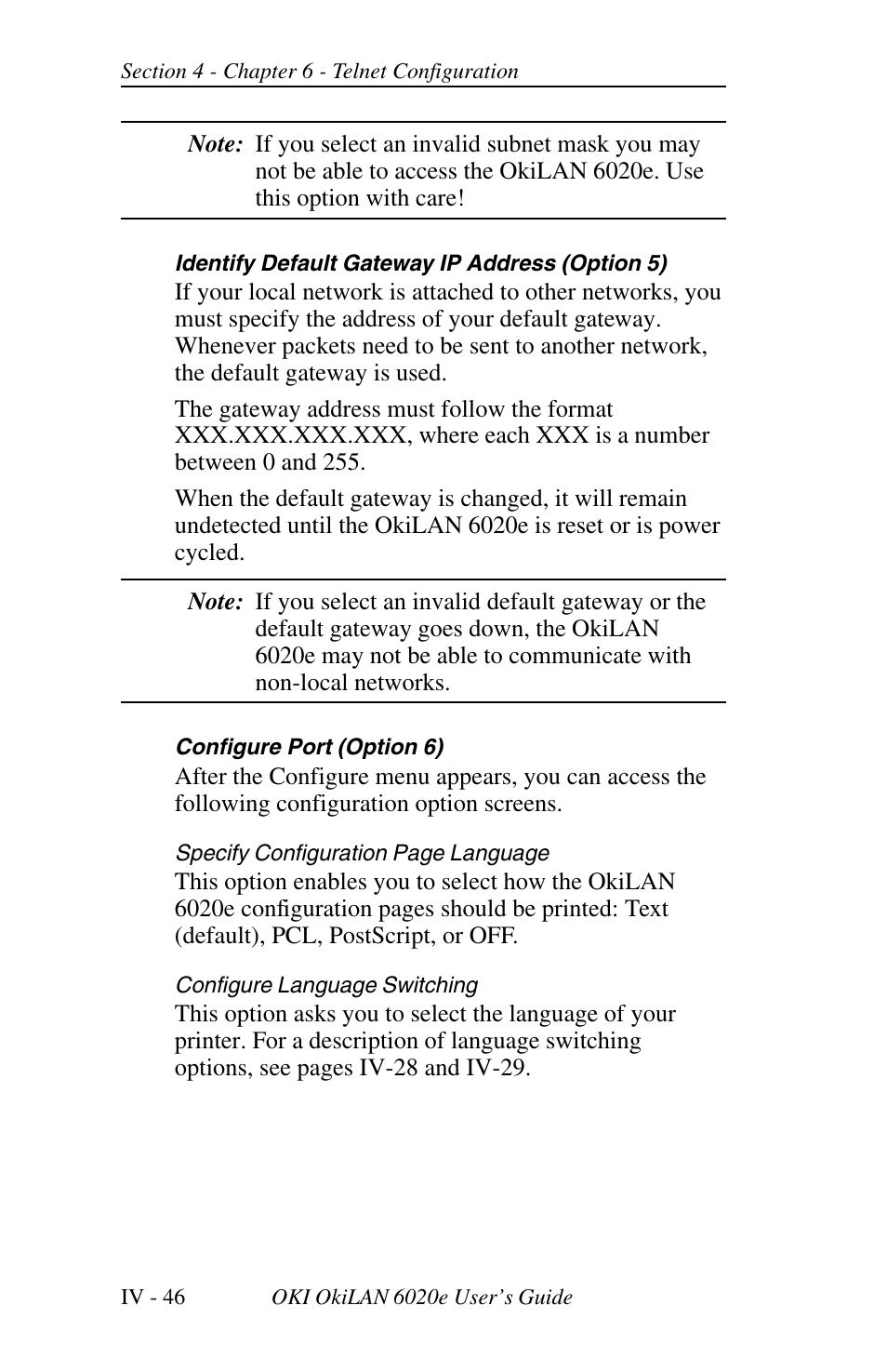 Oki lan 6020E User Manual | Page 128 / 226
