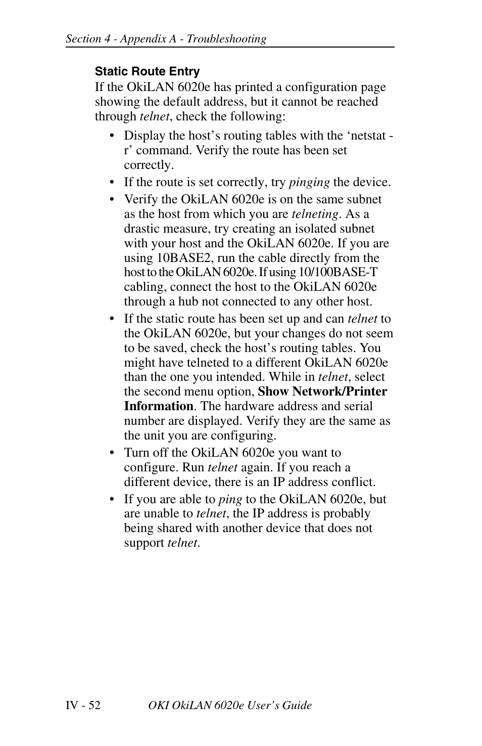 Oki lan 6020E User Manual | Page 134 / 226