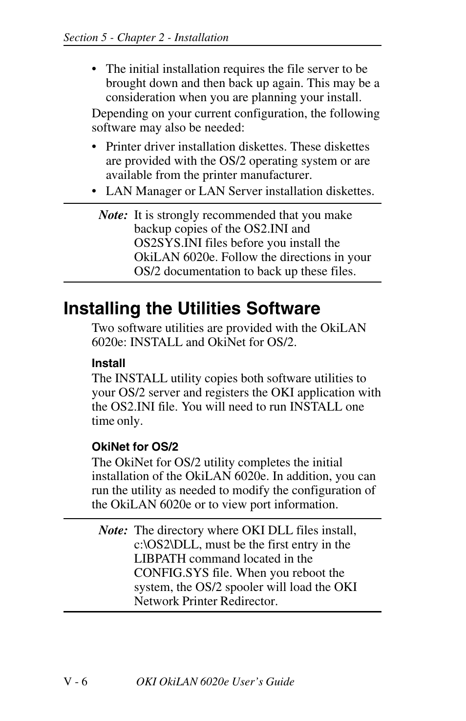 Installing the utilities software | Oki lan 6020E User Manual | Page 170 / 226