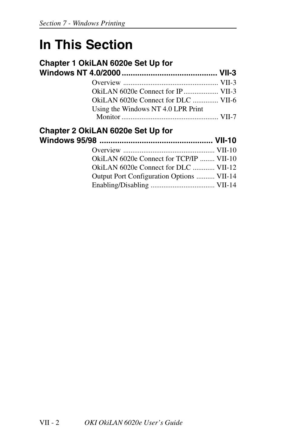 Oki lan 6020E User Manual | Page 200 / 226