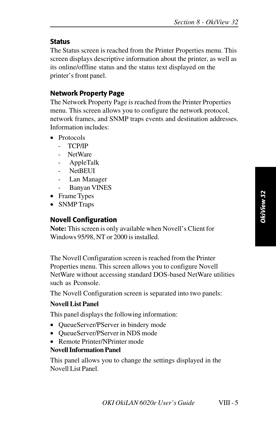 Oki lan 6020E User Manual | Page 217 / 226