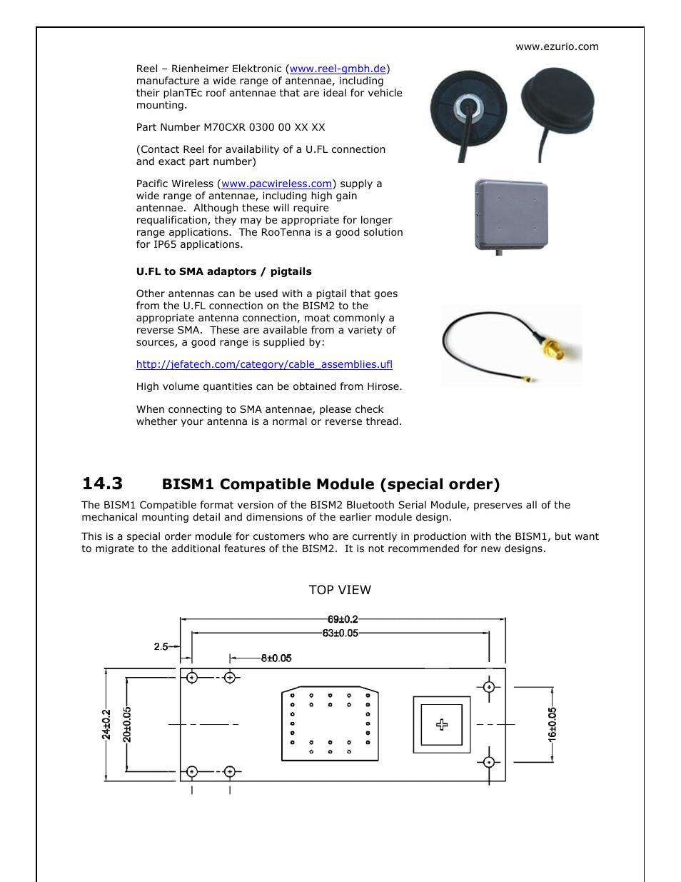 Bism1 compatible module (special order) | Oki BISM2 User Manual | Page 31 / 34
