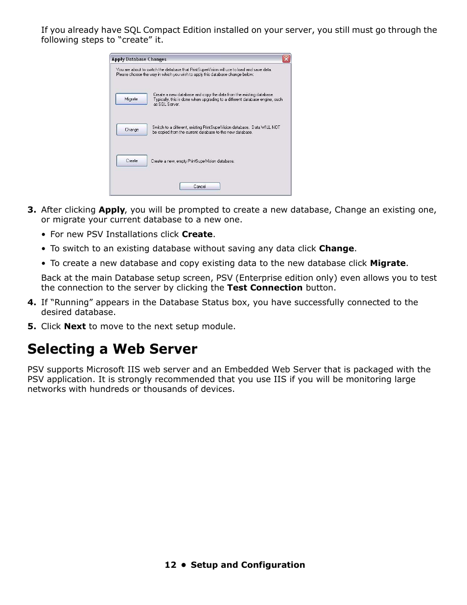 Selecting a web server | Oki PrintSuperVision 59318401 User Manual | Page 12 / 78