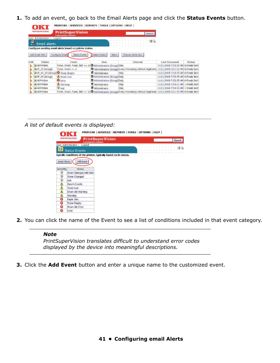 Oki PrintSuperVision 59318401 User Manual | Page 41 / 78