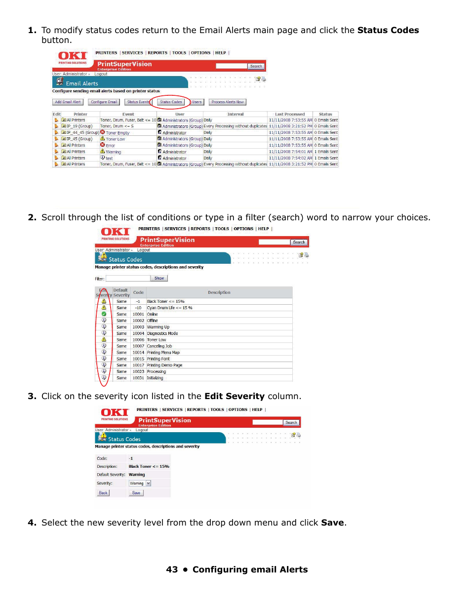 Oki PrintSuperVision 59318401 User Manual | Page 43 / 78