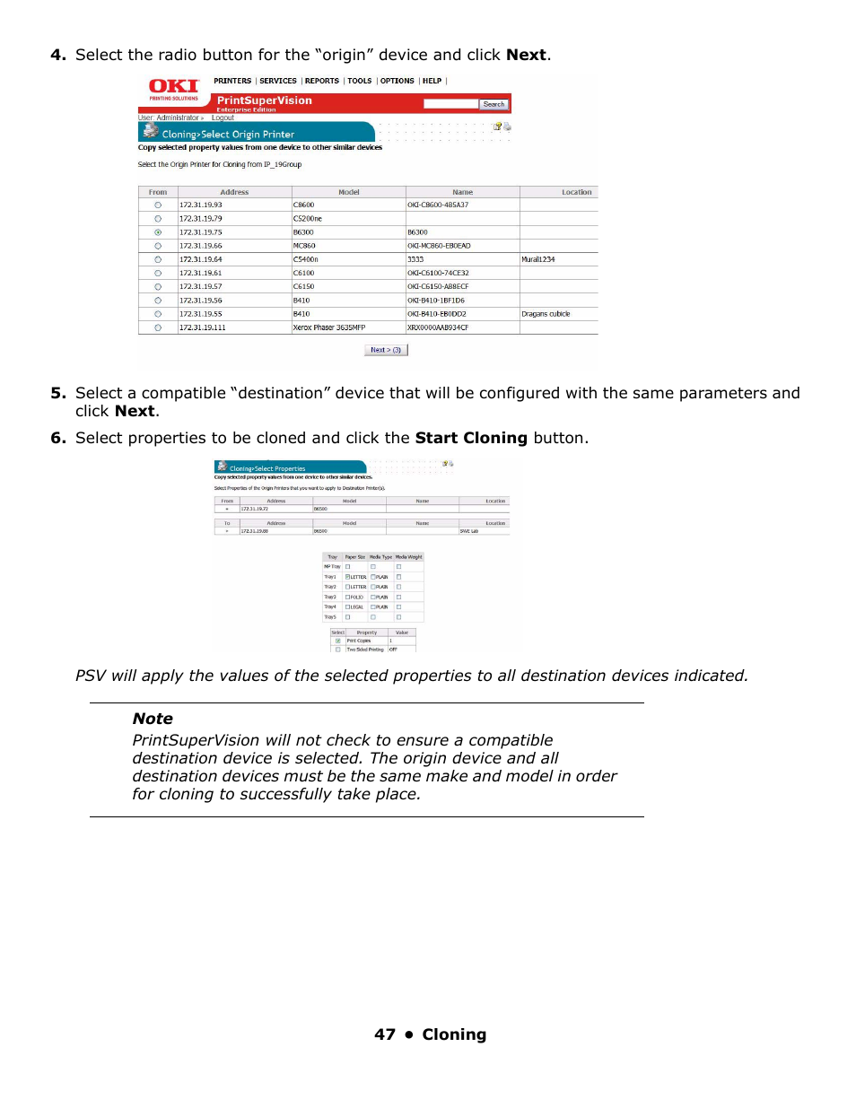 Oki PrintSuperVision 59318401 User Manual | Page 47 / 78
