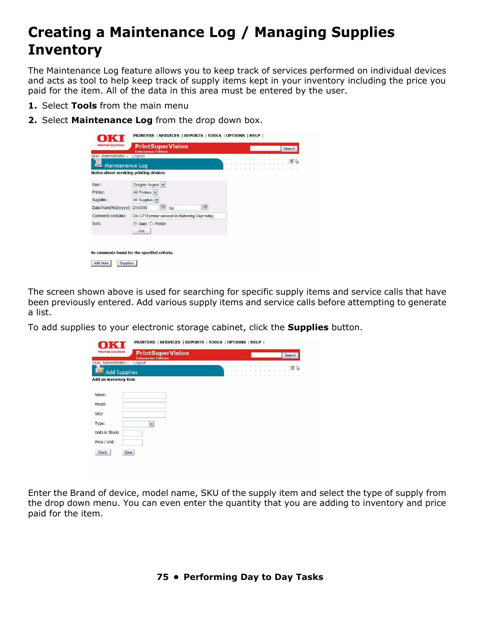 Oki PrintSuperVision 59318401 User Manual | Page 75 / 78
