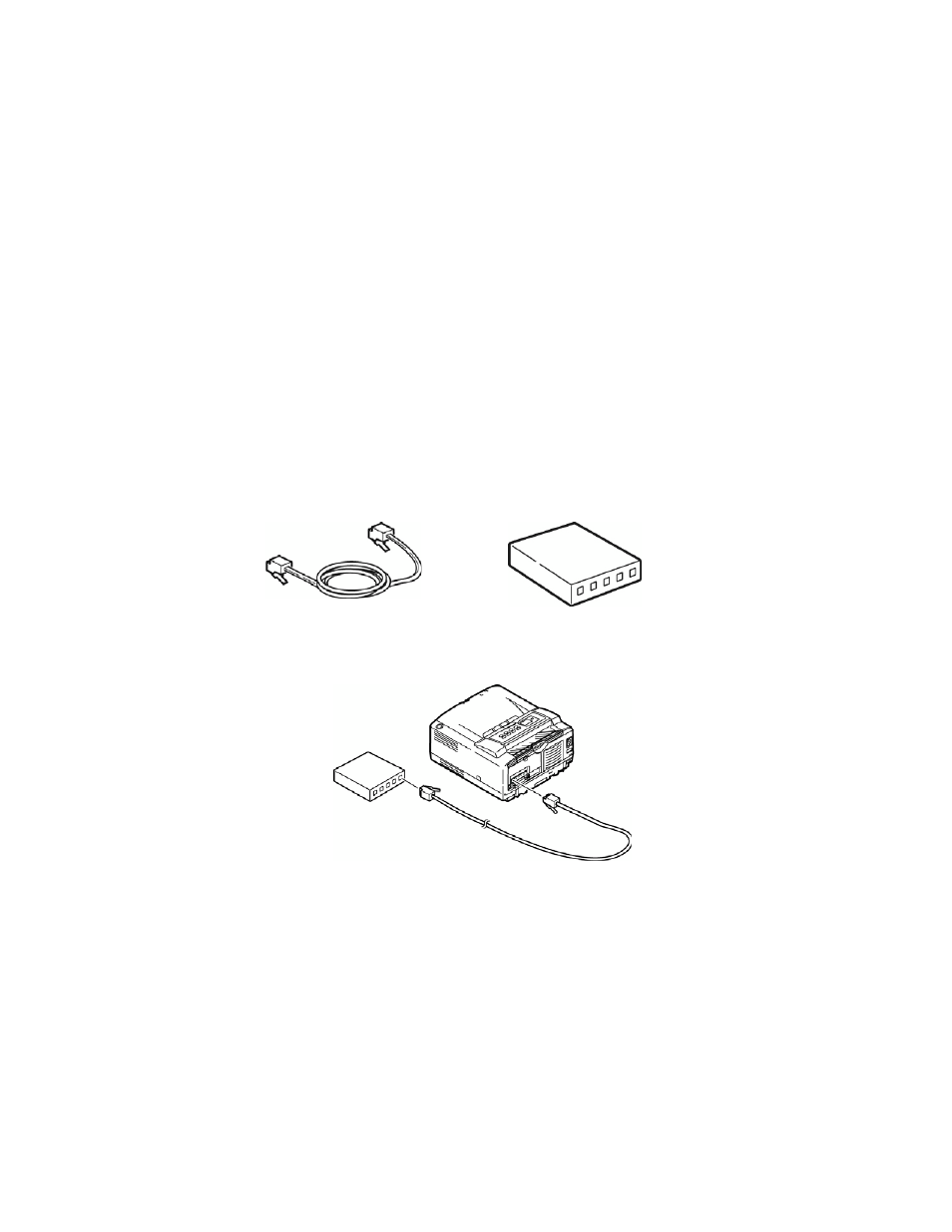 Setup for mac osx via network connection, Connecting a cable, Setup | Ethertalk protocol | Oki B 4400 User Manual | Page 60 / 106