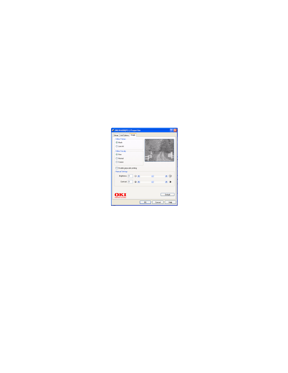 Image tab | Oki B 4400 User Manual | Page 80 / 106