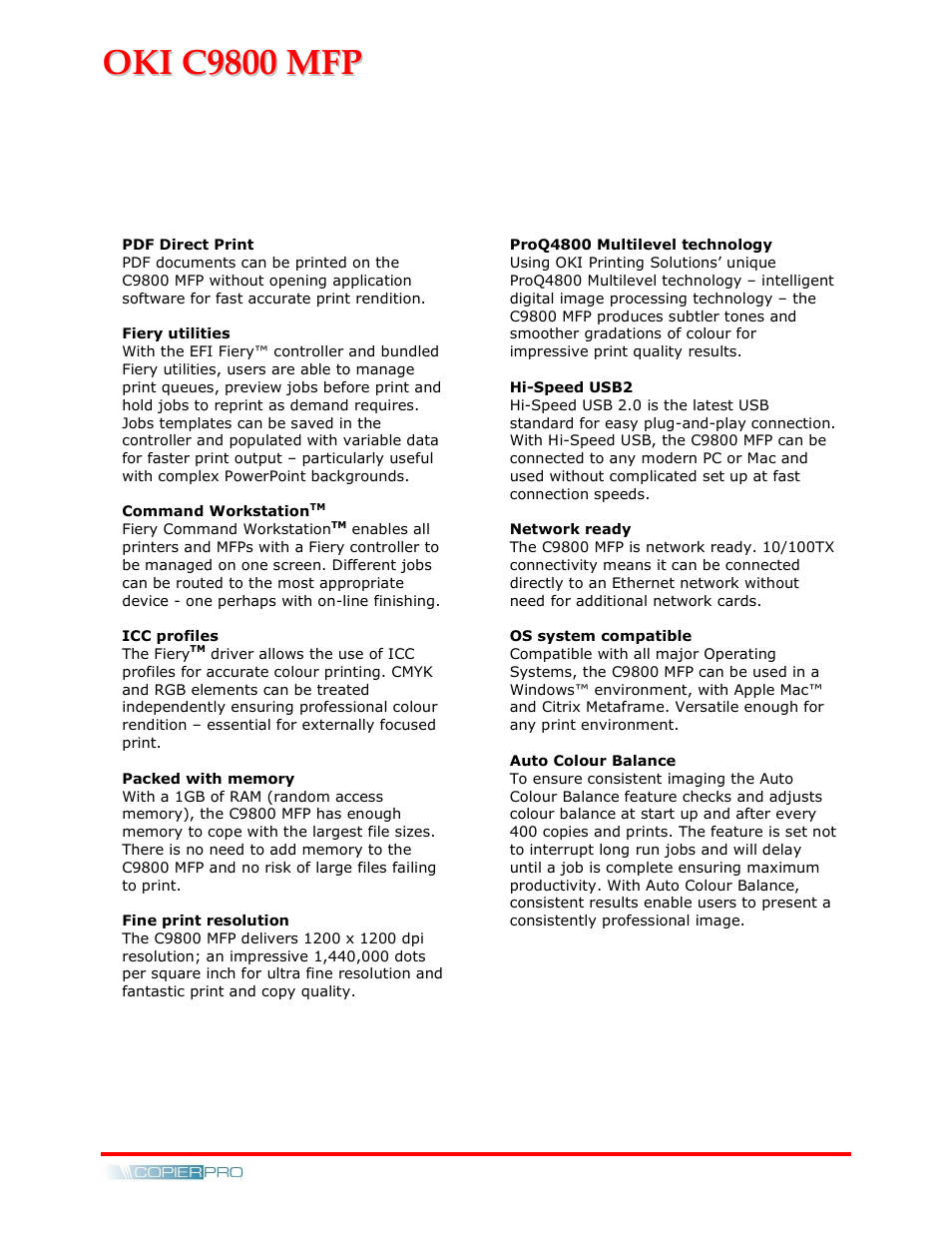 Oki C9800 MFP User Manual | Page 5 / 11