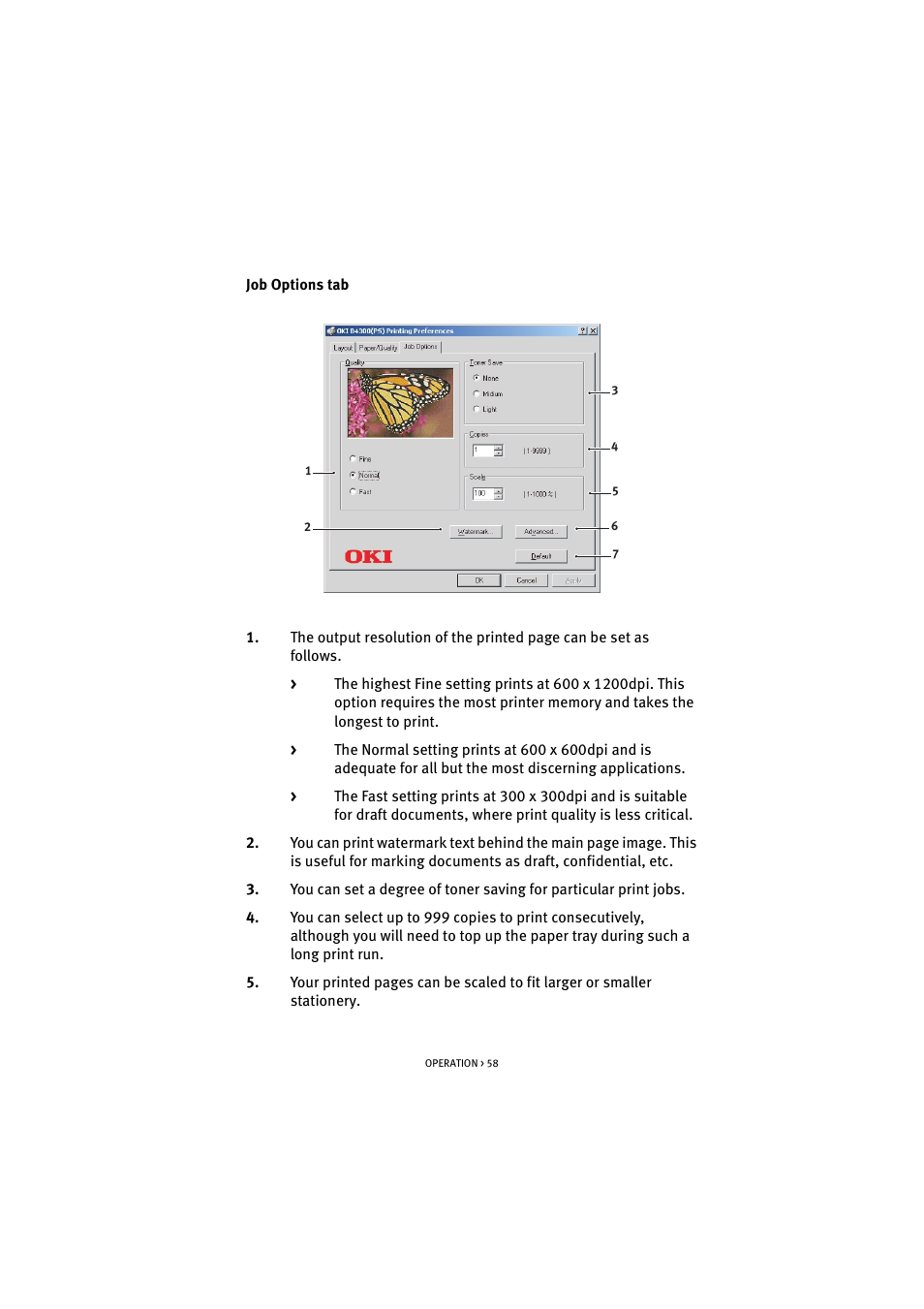 Oki B 4300 User Manual | Page 58 / 89