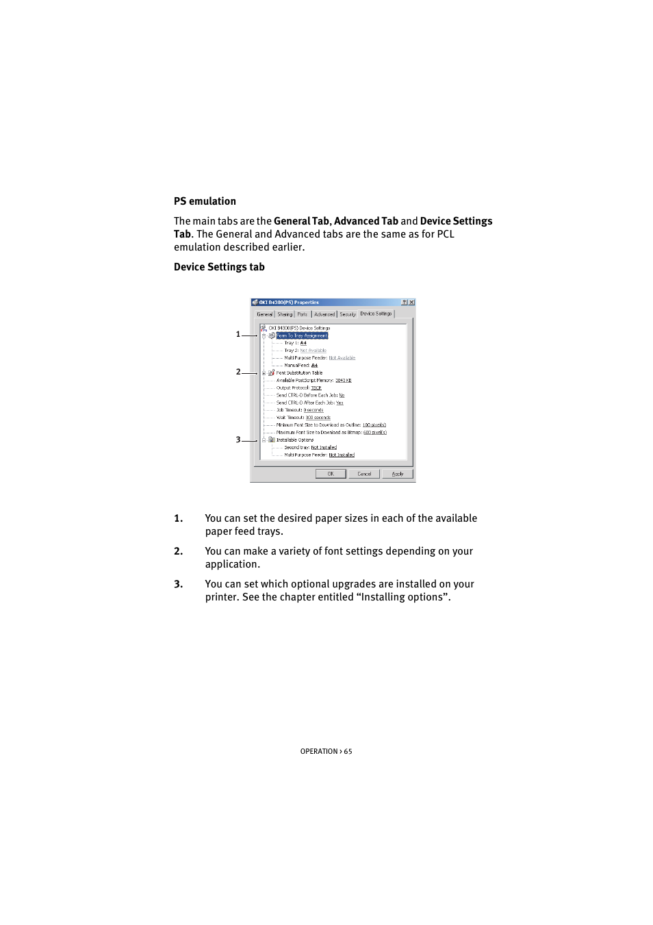 Oki B 4300 User Manual | Page 65 / 89