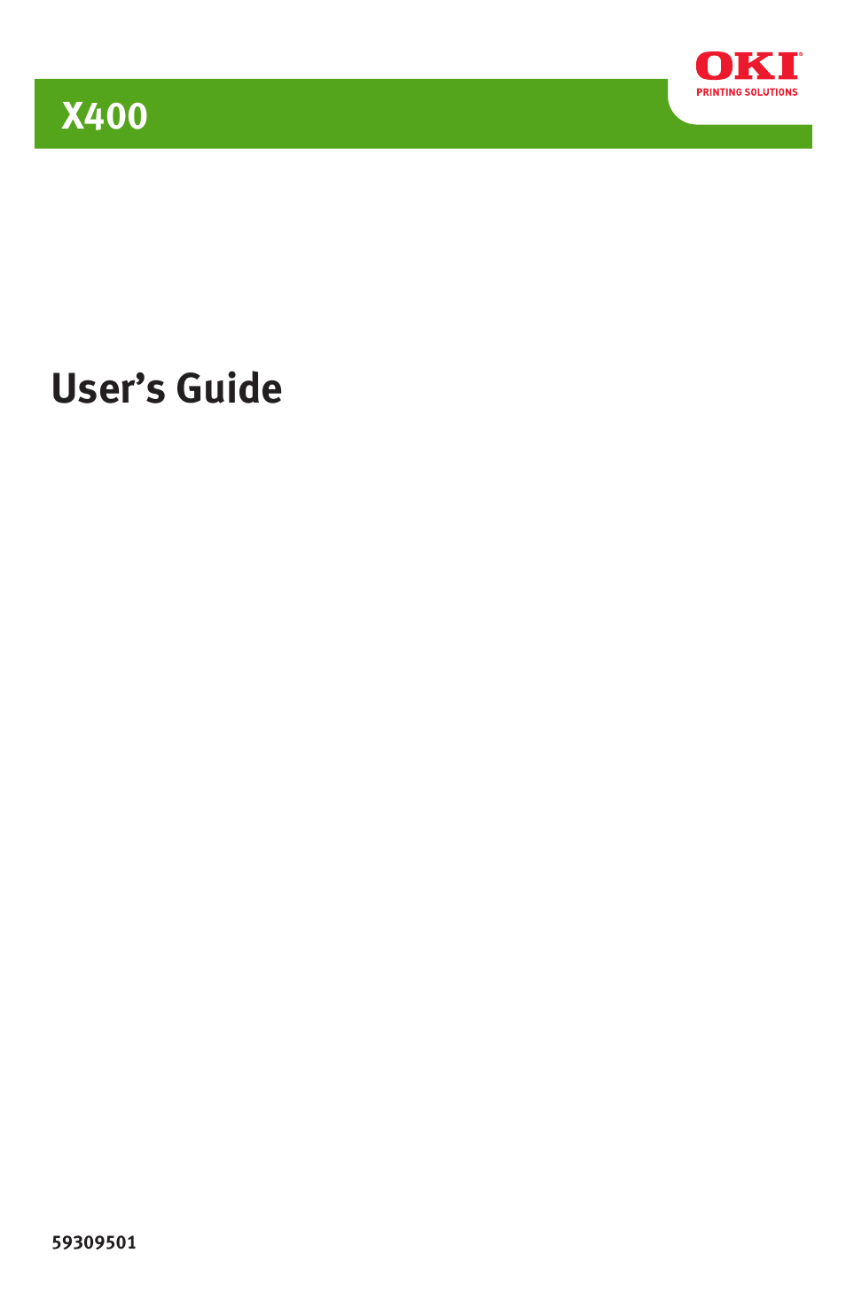 Oki X400 User Manual | 27 pages