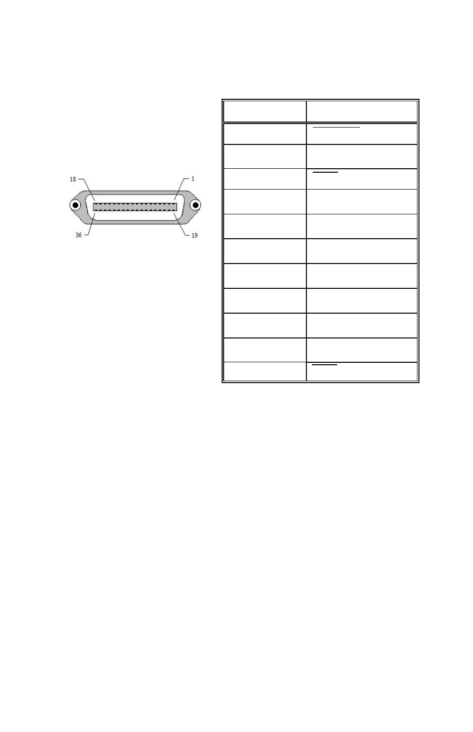 Parallel input cable, Serial port parameters, Parallel input cable (centronics 36 pin) | Oki X400 User Manual | Page 24 / 27