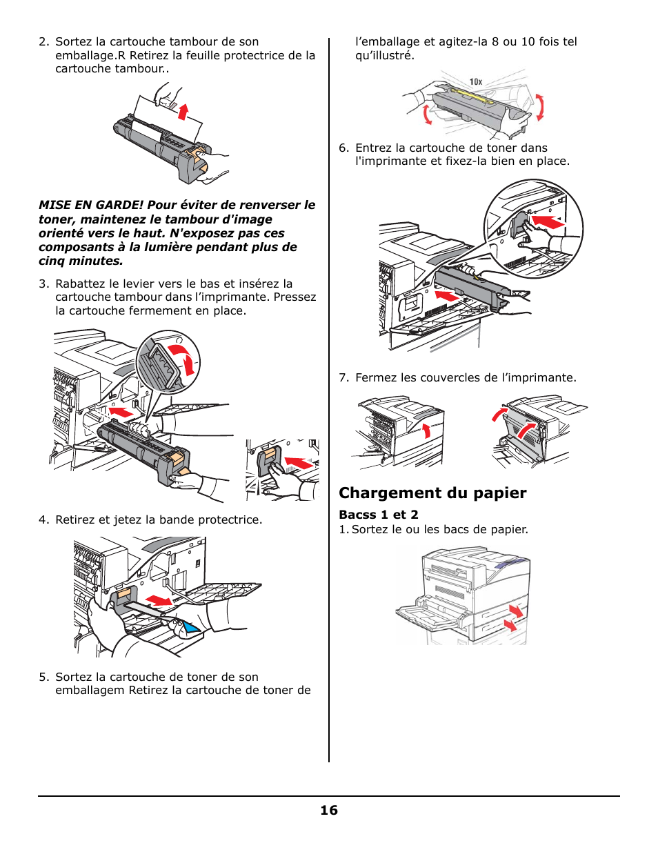 Chargement du papier | Oki B930 User Manual | Page 16 / 52