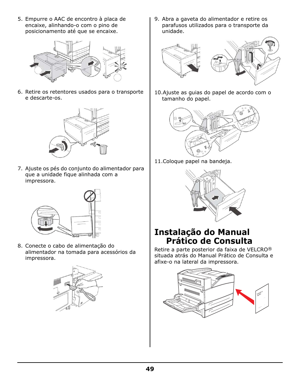 Instalação do manual prático de consulta | Oki B930 User Manual | Page 49 / 52