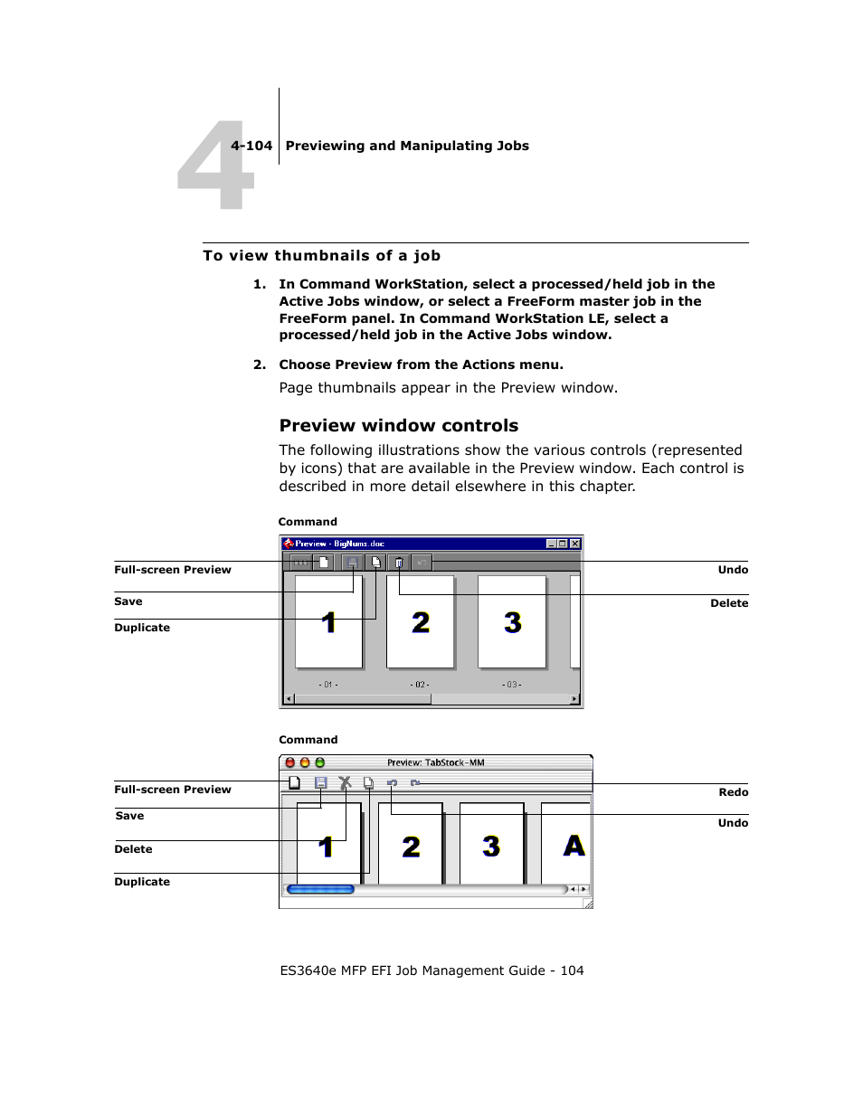 Preview window controls | Oki ES3640E User Manual | Page 104 / 220