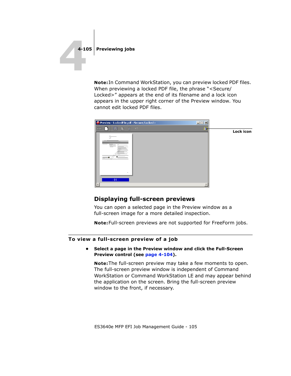 Displaying full-screen previews | Oki ES3640E User Manual | Page 105 / 220