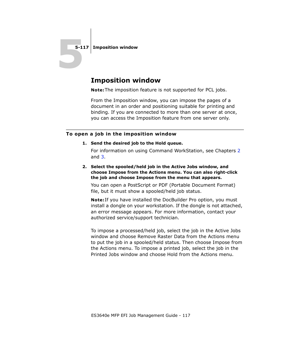 Imposition window | Oki ES3640E User Manual | Page 117 / 220