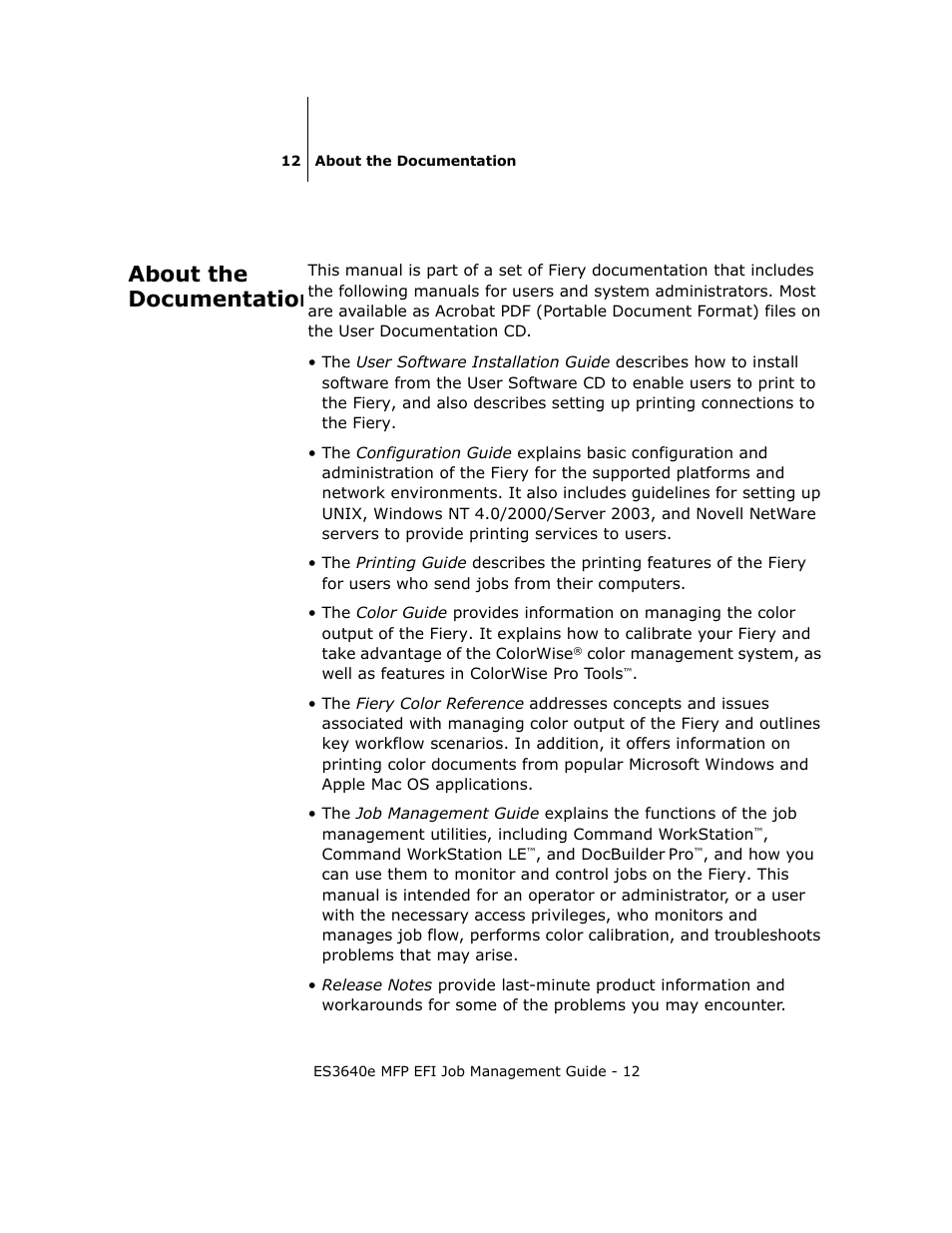 About the documentation | Oki ES3640E User Manual | Page 12 / 220