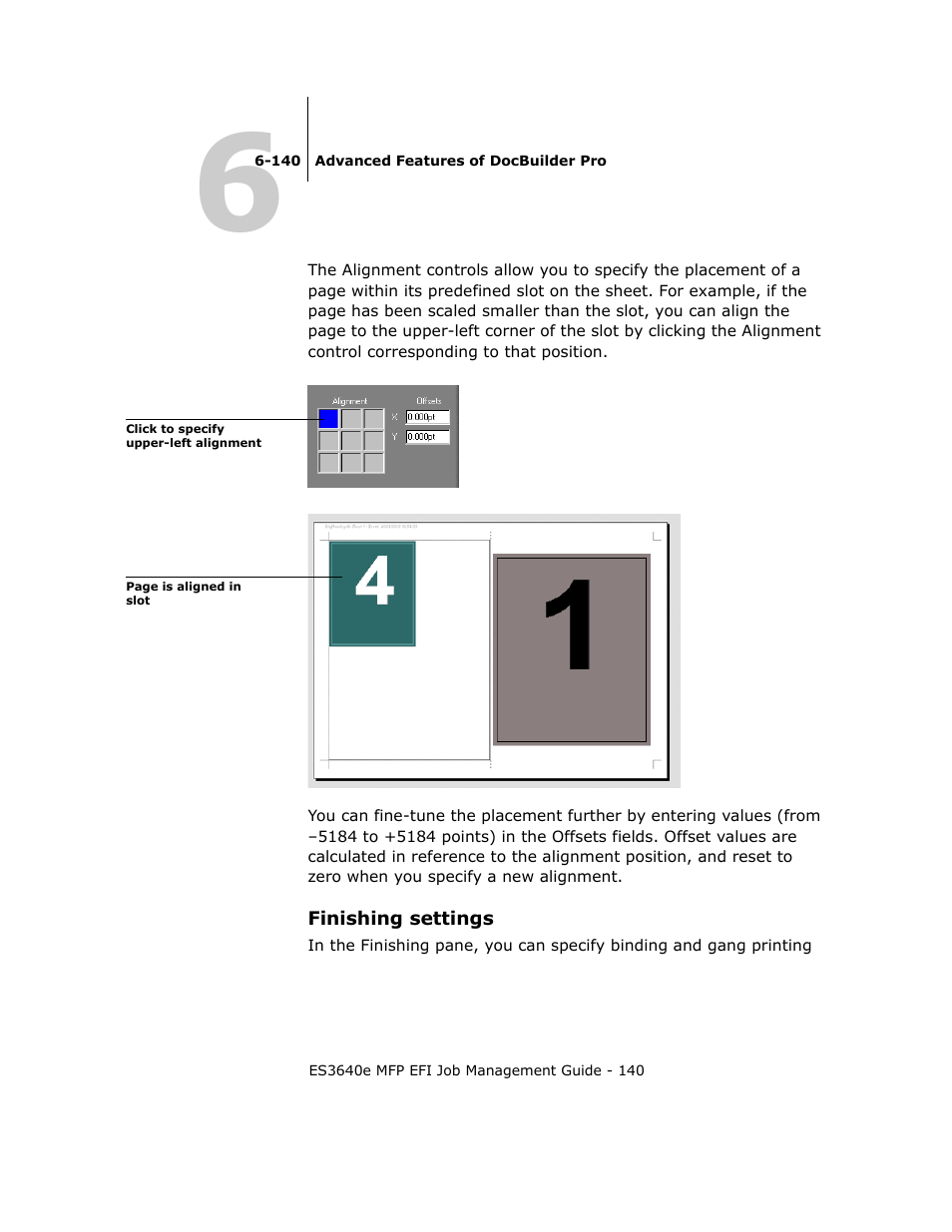 Finishing settings | Oki ES3640E User Manual | Page 140 / 220
