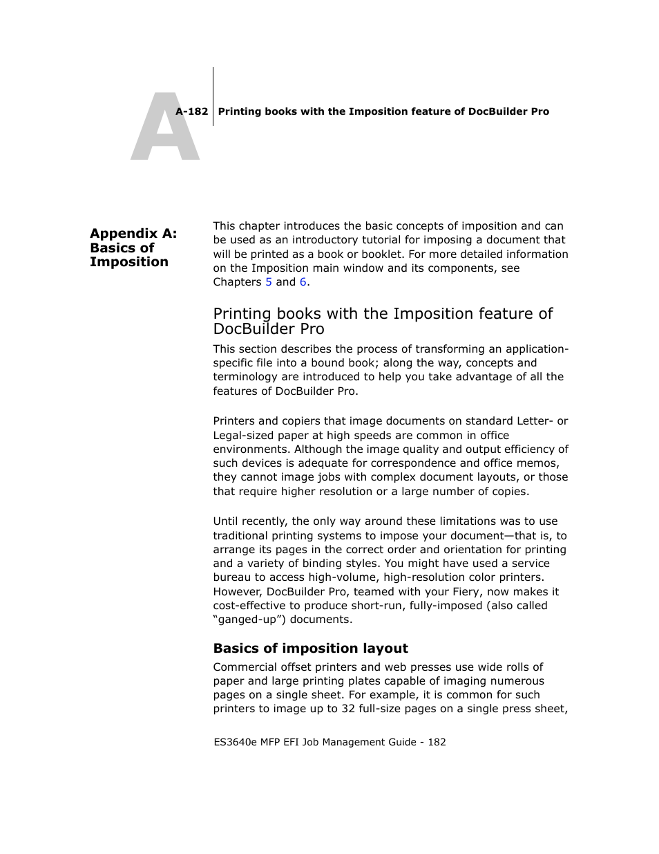 Appendix a: basics of imposition, Basics of imposition layout, Appendix a:basics of imposition | Appendix a | Oki ES3640E User Manual | Page 182 / 220