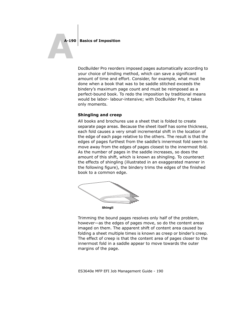 Shingling and creep | Oki ES3640E User Manual | Page 190 / 220