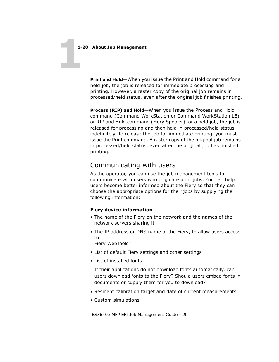 Communicating with users | Oki ES3640E User Manual | Page 20 / 220