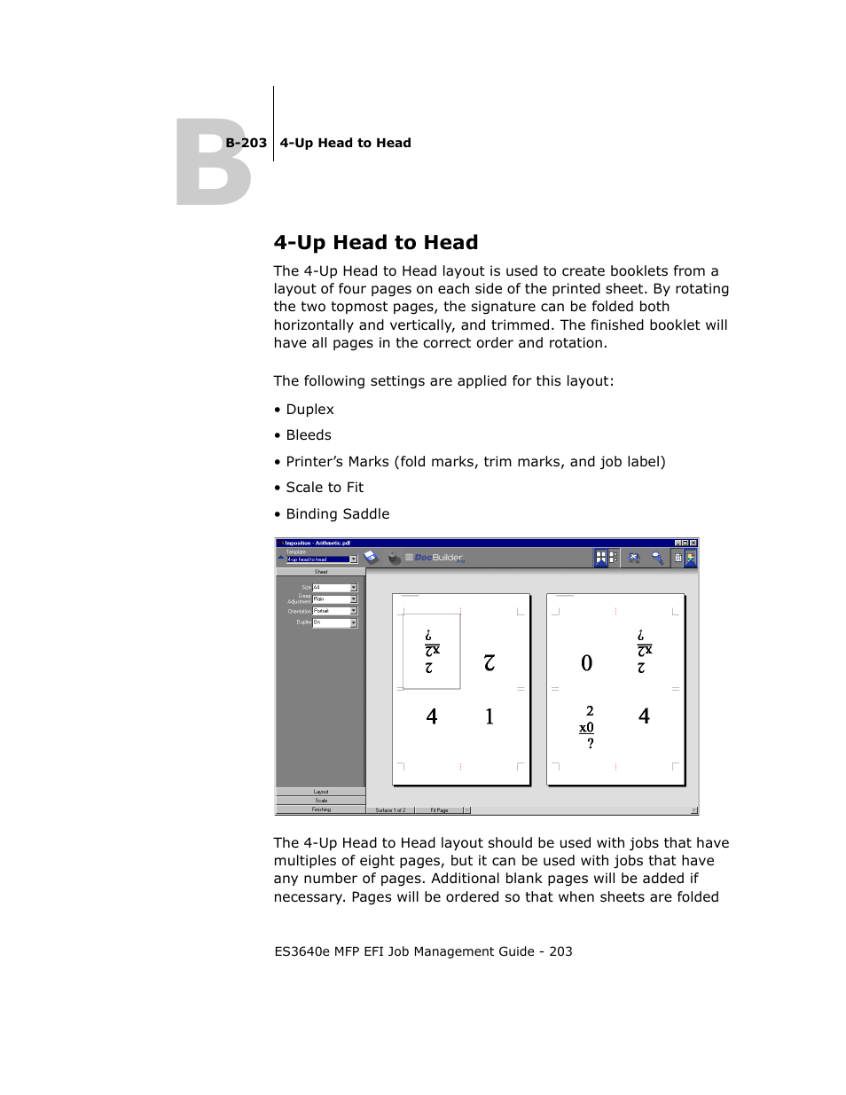 Up head to head | Oki ES3640E User Manual | Page 203 / 220